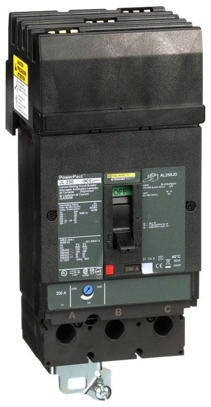 JLA36200 - Square D I-Line Style Plug-In 200 Amp 3 Pole Circuit Breaker - Essential Electric Supply