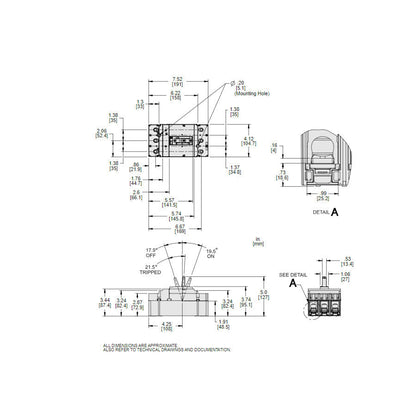 Square D JLL36150 Circuit Breaker | 600V 150A 3P 100kA@480V Feed-Thru JLL Powerpact