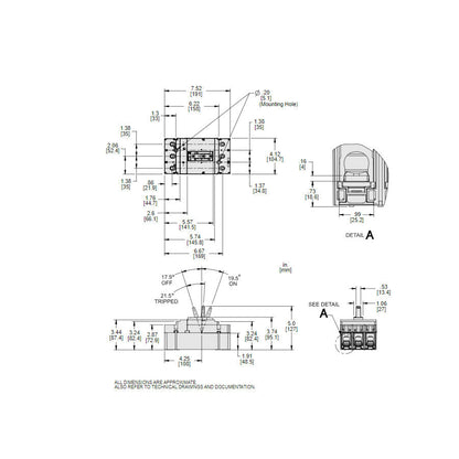 Square D JLL36175 Circuit Breaker | 600V 175A 3P 100kA@480V Feed-Thru Powerpact