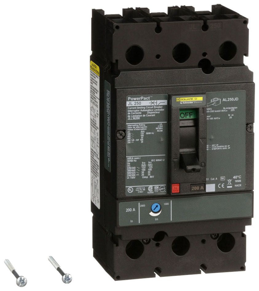 JLL36200 - Schneider Electric/ Square D Feed-Thru 200 Amp 3 Pole Circuit Breaker - Essential Electric Supply