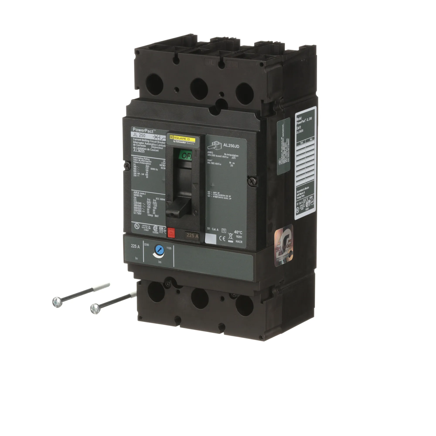Square D JLL36225 Circuit Breaker | Powerpact JLL 600V 225A
