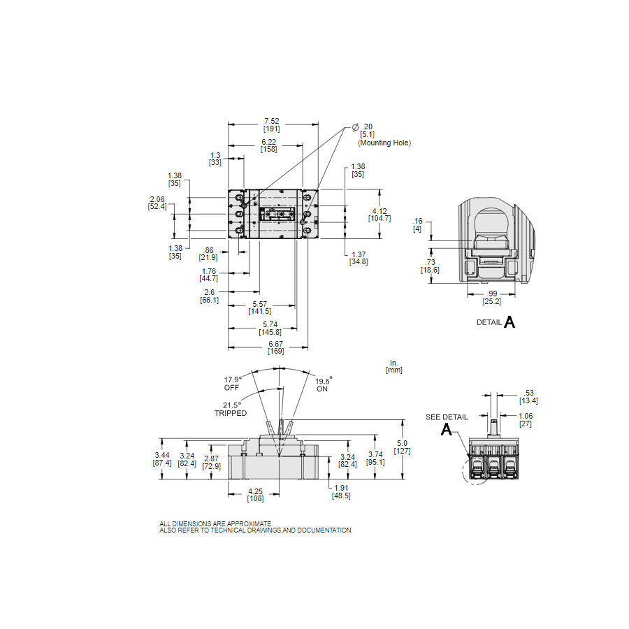Square D JLL36225 Circuit Breaker | Powerpact JLL 600V 225A