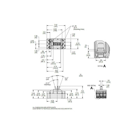 Square D JLL36225 Circuit Breaker | Powerpact JLL 600V 225A