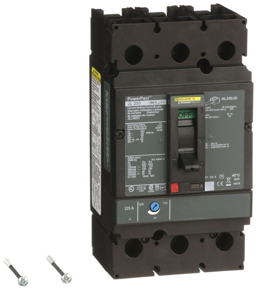 JLL36225 - Square D/ Schneider Electric Feed-Thru 225 Amp 3 Pole Circuit Breaker - Essential Electric Supply