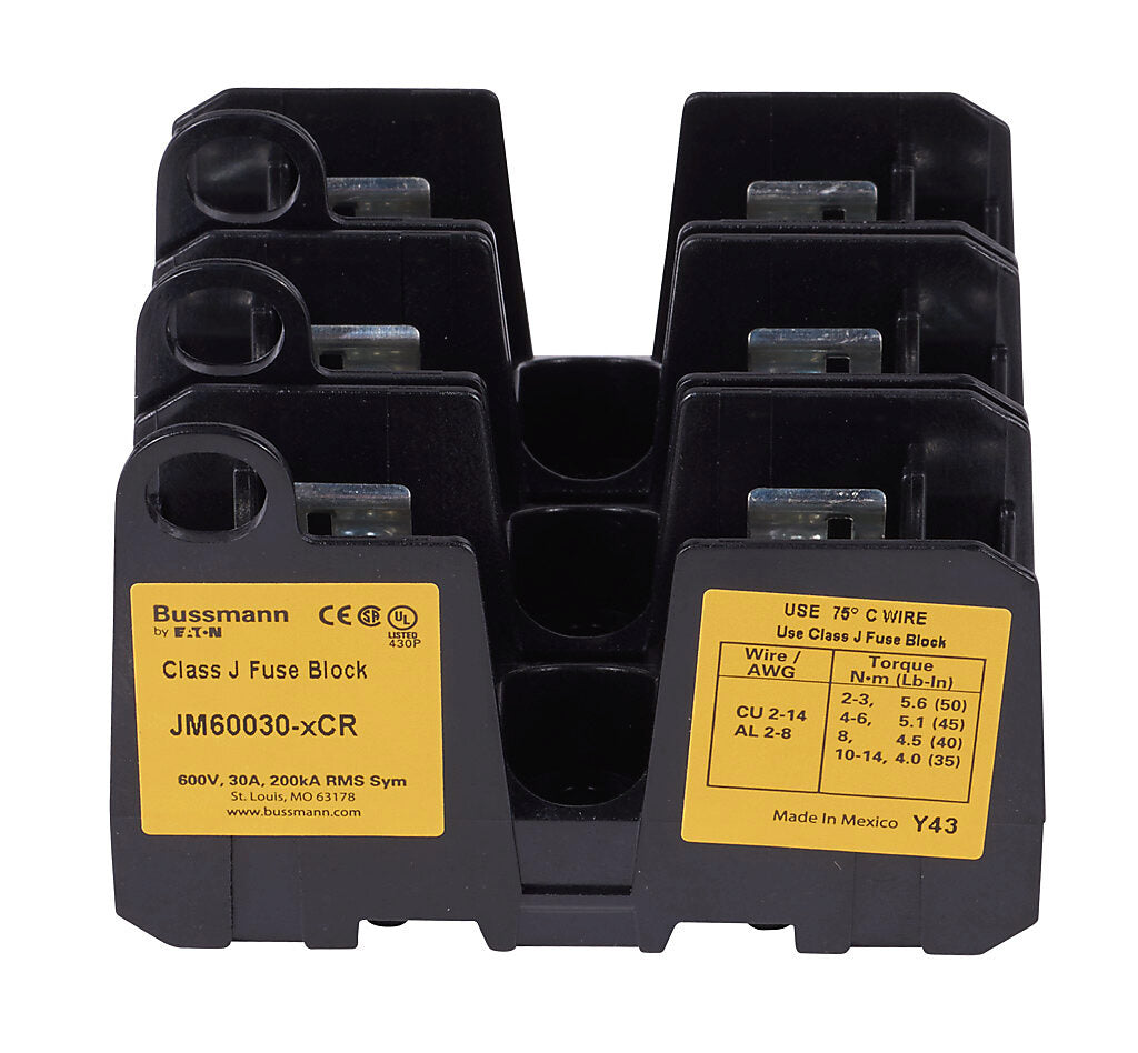 Bussmann JM60030-3CR Fuse Block 600V 30A