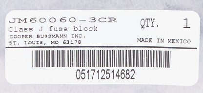 Bussmann JM60060-3CR Low Voltage Fuse | 1 Barrel Diameter 3 Class E
