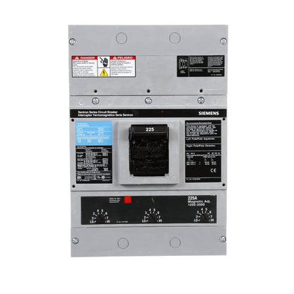 Siemens JXD63B225 Molded Case Circuit Breaker | 600V 225A 3P 35kA@480V Bolt-On Sentron Series