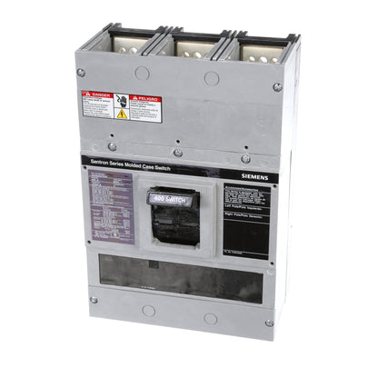 Siemens JXD63S400A Molded Case Circuit Breaker | 600V 400A 3P 35kA@480V Bolt-On Sentron Series