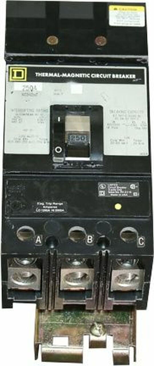 Square D KC34250 Circuit Breaker | 480V 250A 3P 65kA@480V I-Line