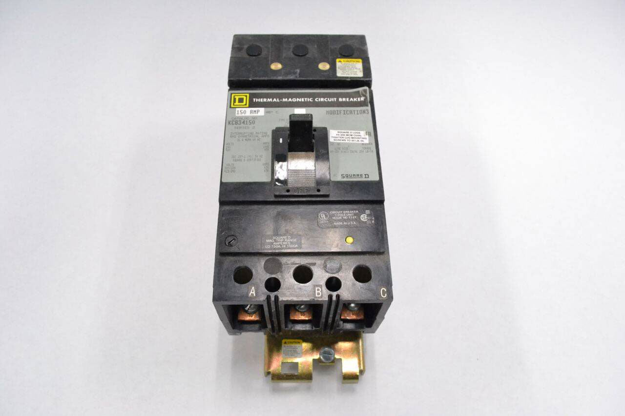 Square D KCB34150 Circuit Breaker | 480V 150A 3P 65kA@480V I-Line