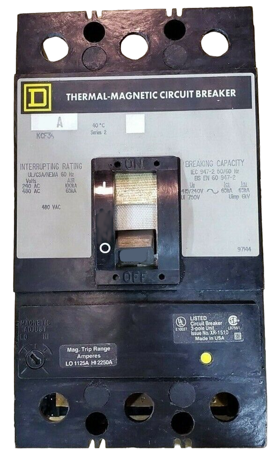 KCF34125 Square D Molded Case Circuit Breaker KCF Series 125A 480V - Essential Electric Supply