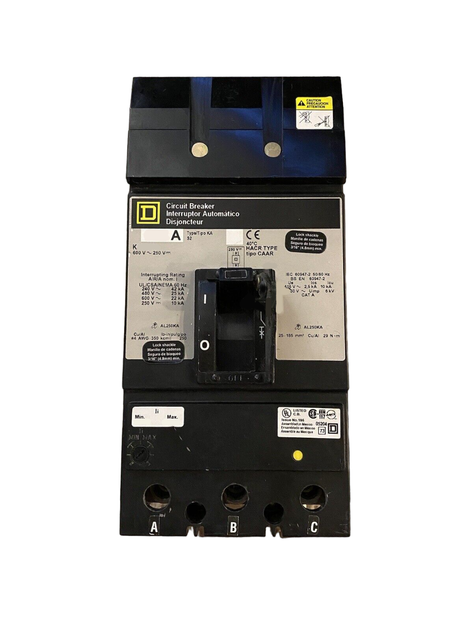 KC32200 - Square D I-Line Style Plug-In 200 Amp 3 Pole Circuit Breaker - Essential Electric Supply