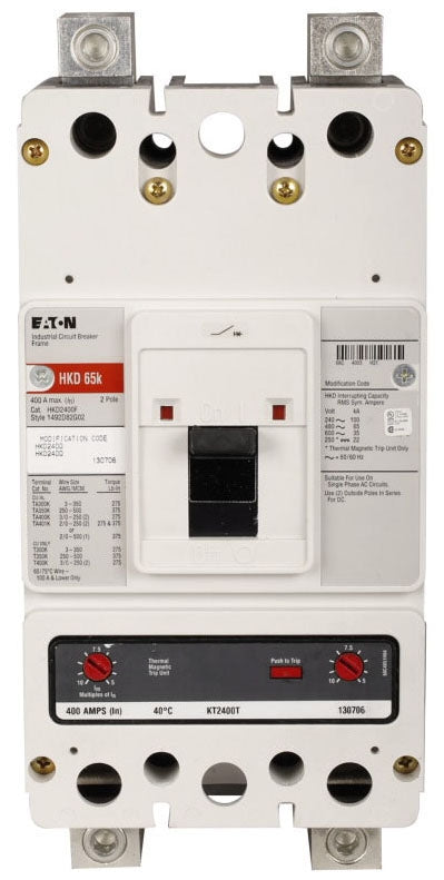 KDB2200 - Cutler Hammer/ Westinghouse/ Eaton Feed-Thru 200 Amp 2 Pole Circuit Breaker - Essential Electric Supply