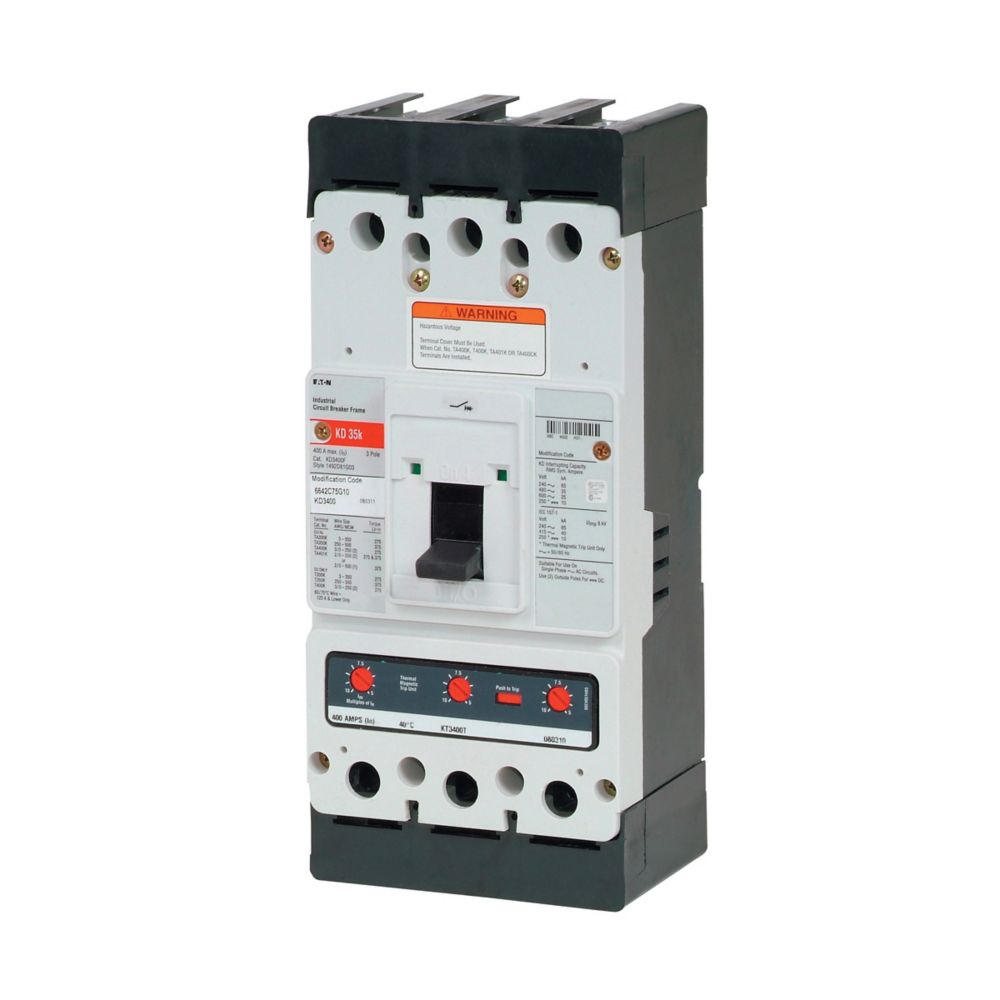Cutler Hammer, Eaton, Westinghouse KDB3350 Circuit Breaker | Series C KDB 600V 350A