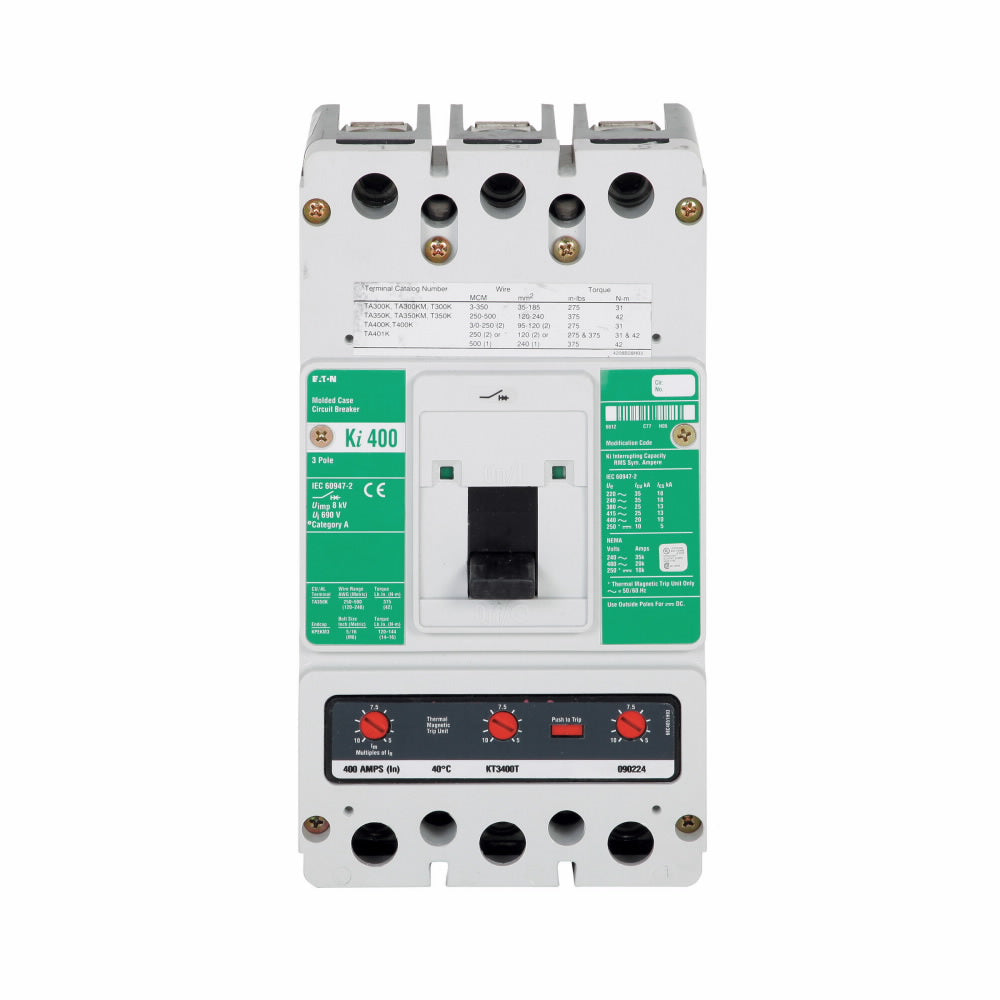 KI3300L - Cutler Hammer Feed-Thru 480V 300A 3 pole circuit breaker 20kA@480V - Essential Electric Supply