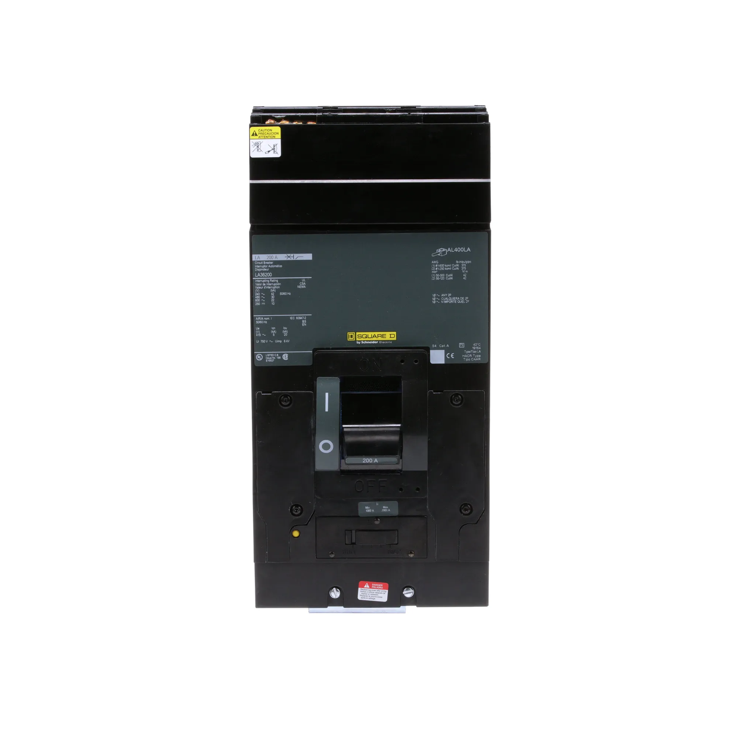Square D LA36200 Circuit Breaker | 600V 200A 3P 30kA@480V I-Line