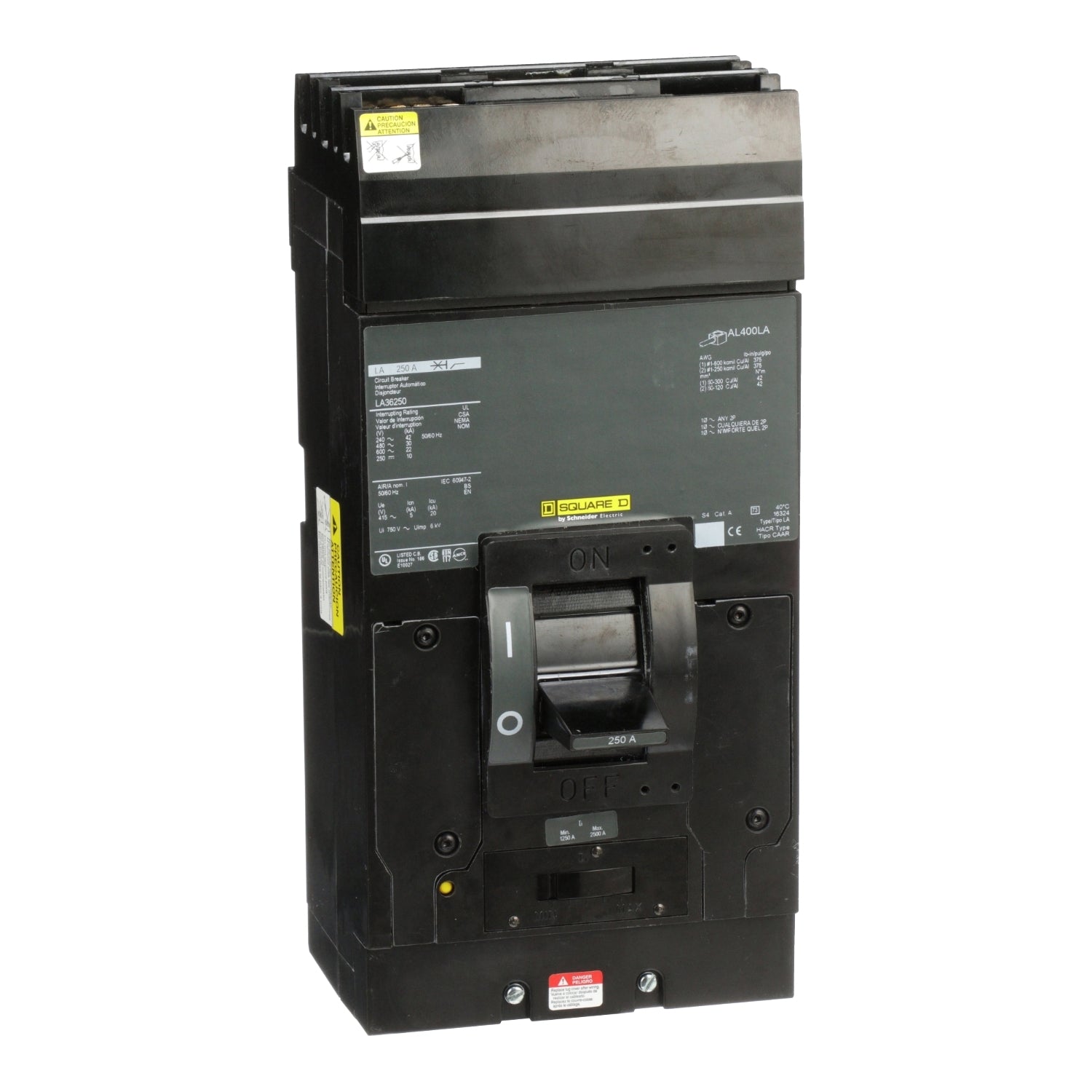 LA362501212 - Square D I-Line Style Plug-In 600V 250A 3 pole circuit breaker 30kA@480V - Essential Electric Supply