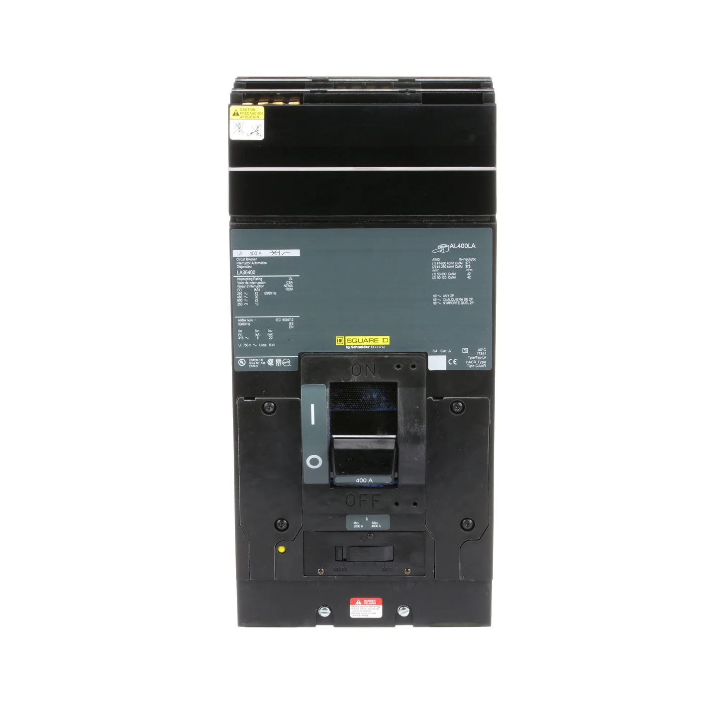 Square D LA36400 Circuit Breaker | 600V 400A 3P 30kA@480V I-Line