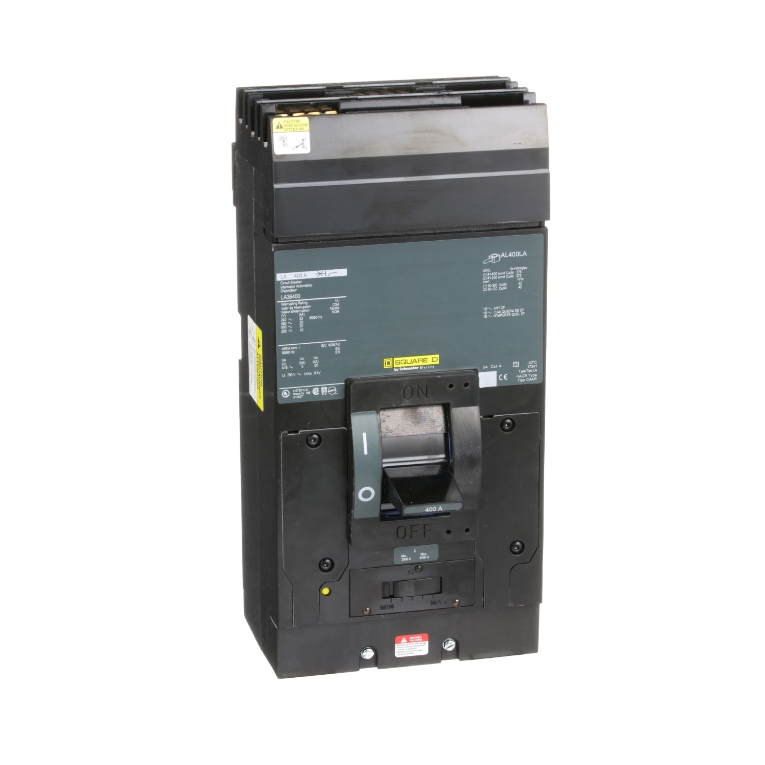 LA36400MB - Square D I-Line Style Plug-In 600V 400A 3 pole circuit breaker 30kA@480V - Essential Electric Supply