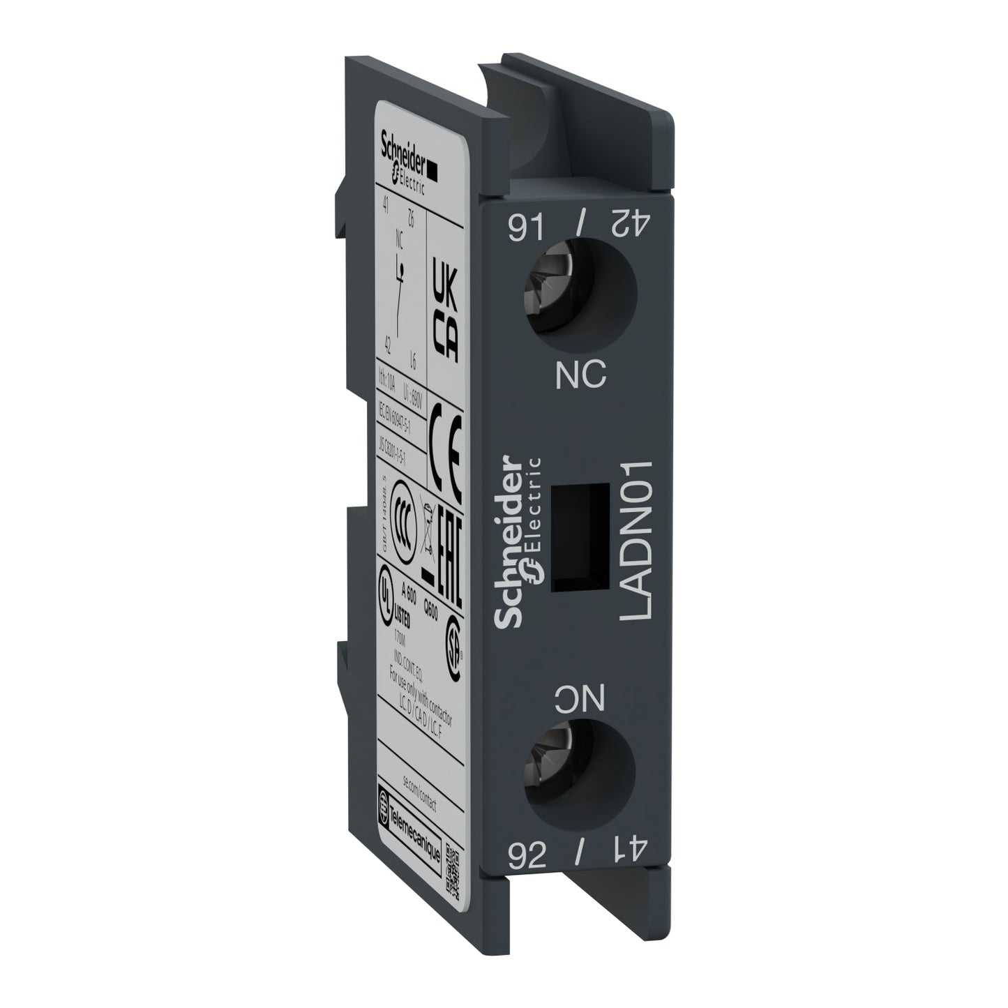 LADN01 Schneider Electric TeSys D Auxiliary Contact 1 NC - Essential Electric Supply
