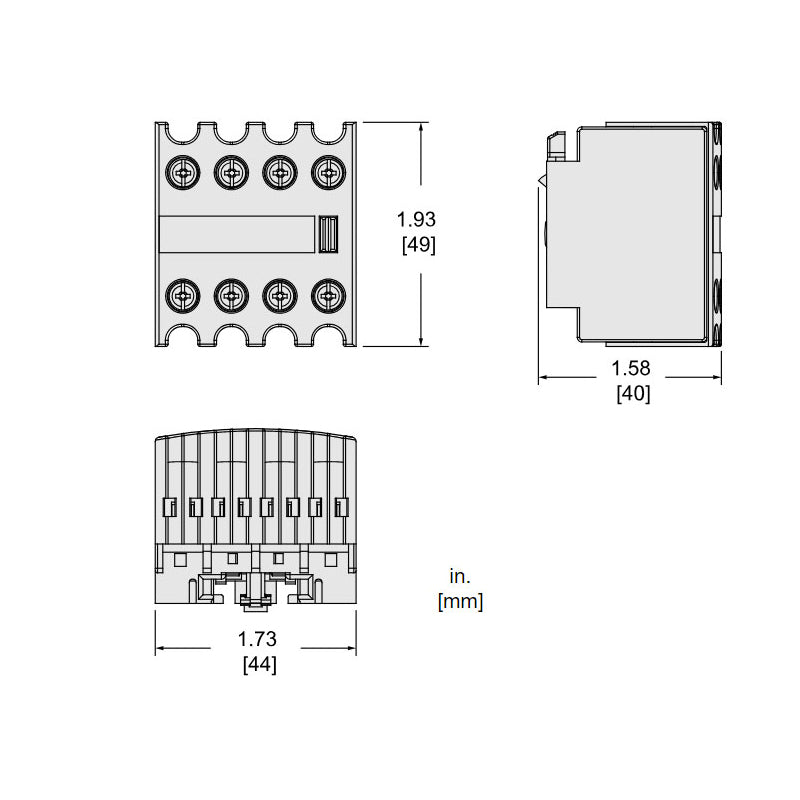 Telemecanique LADN13 Contactor And Motor Starter Auxiliary | 1NO/3NC 690V AC TeSys Deca Series