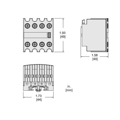 Telemecanique LADN13 Contactor And Motor Starter Auxiliary | 1NO/3NC 690V AC TeSys Deca Series