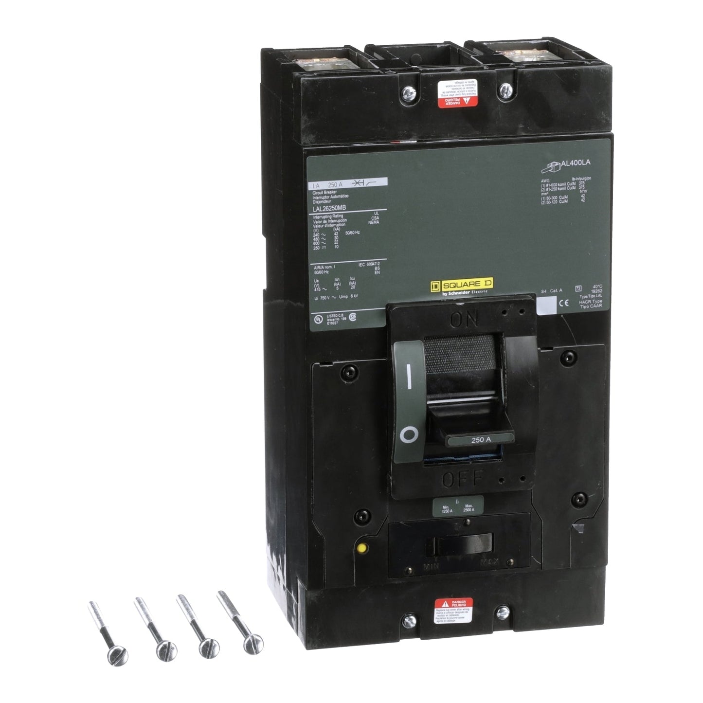 LAL26250V - Square D Feed-Thru 600V 250A 2 pole circuit breaker 30kA@480V - Essential Electric Supply