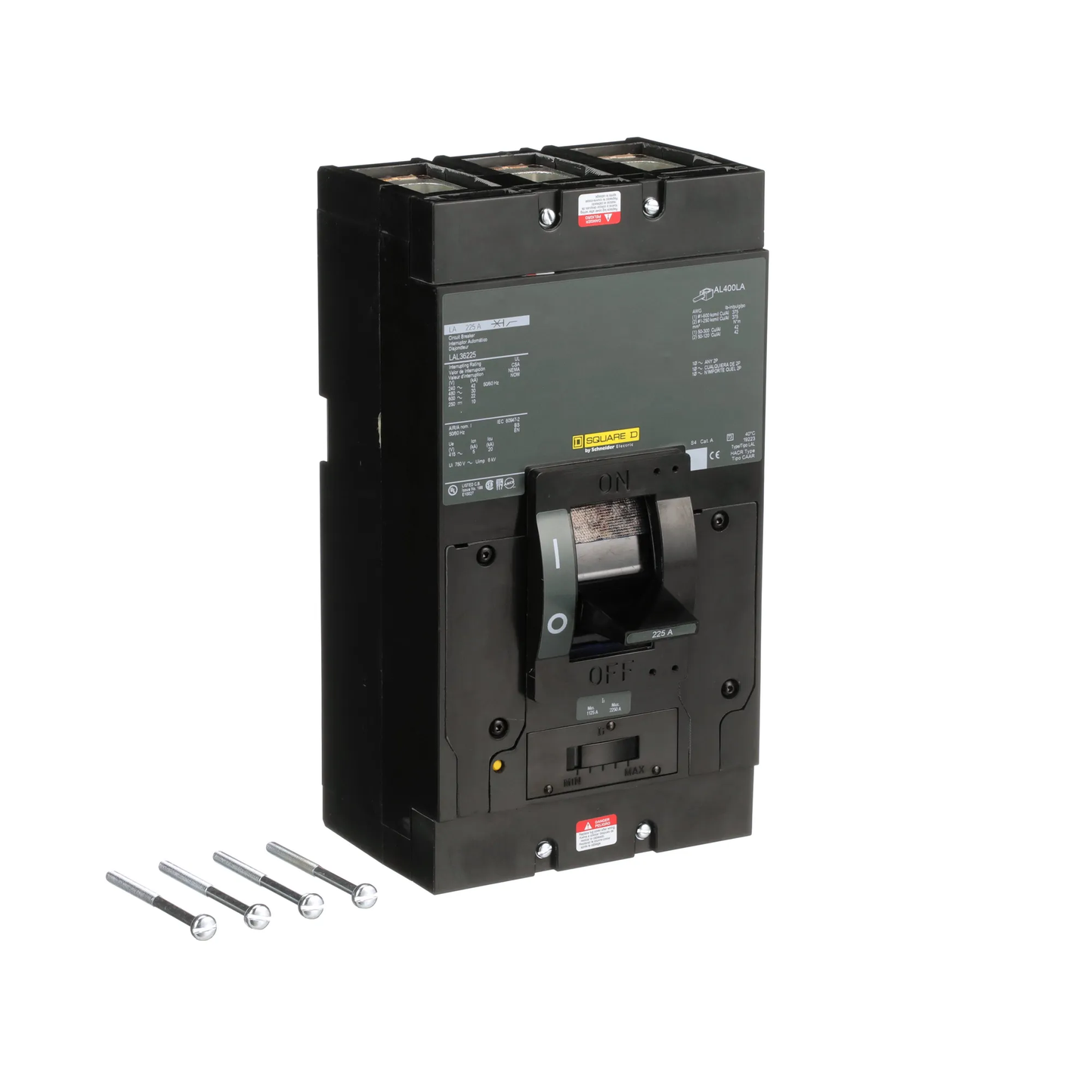 Square D LAL36225 Circuit Breaker | 600V 225A 3P 30kA@480V Feed-Thru LAL Series