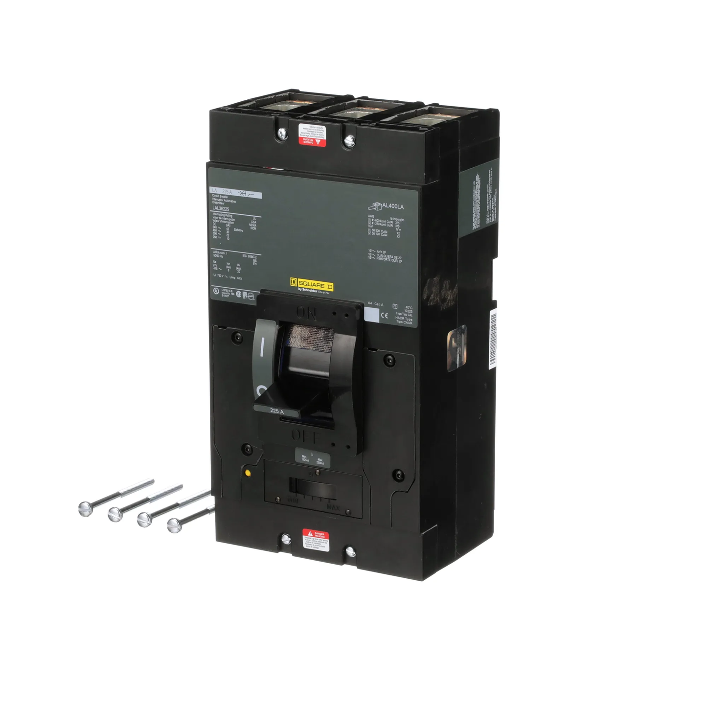 Square D LAL36225 Circuit Breaker | 600V 225A 3P 30kA@480V Feed-Thru LAL Series
