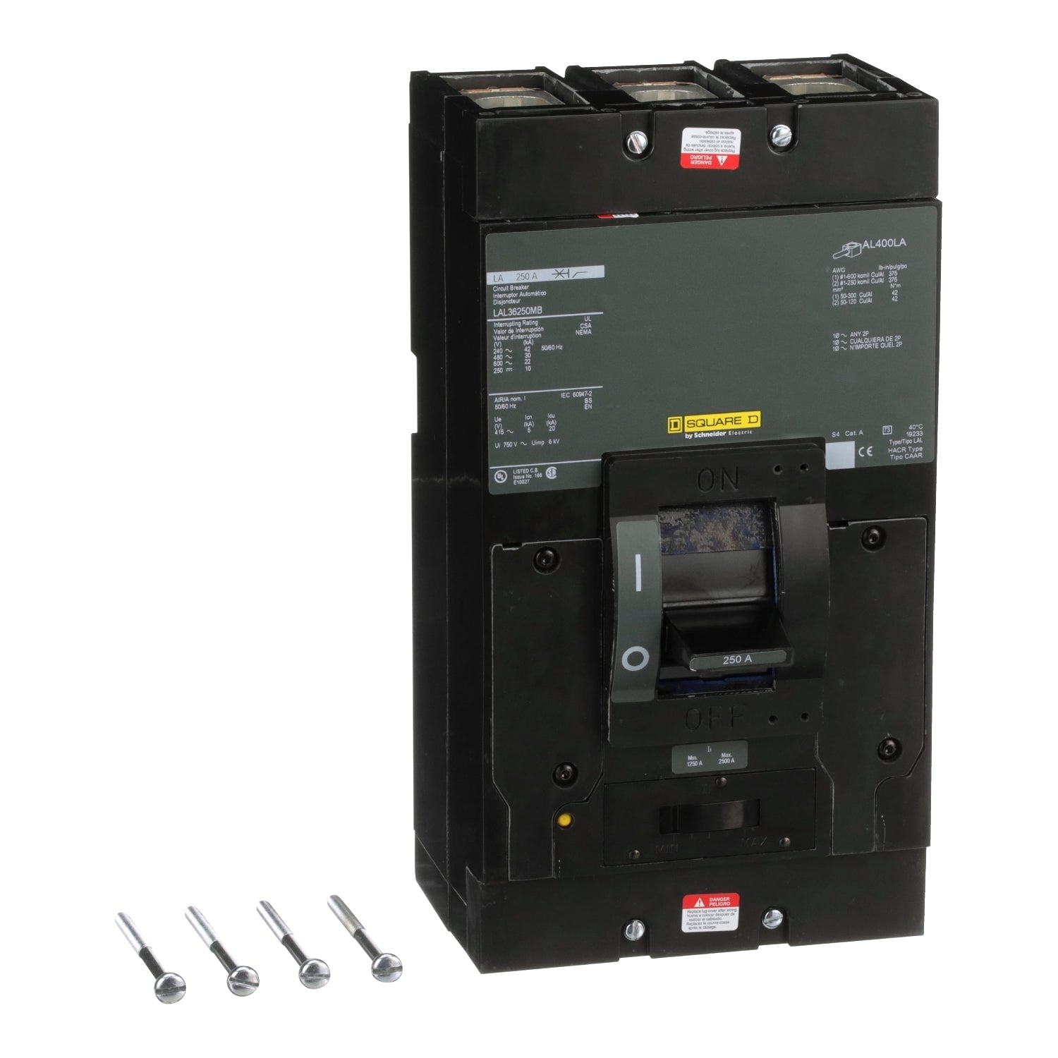 LAL36250V - Square D Feed-Thru 600V 250A 3 pole circuit breaker 30kA@480V - Essential Electric Supply