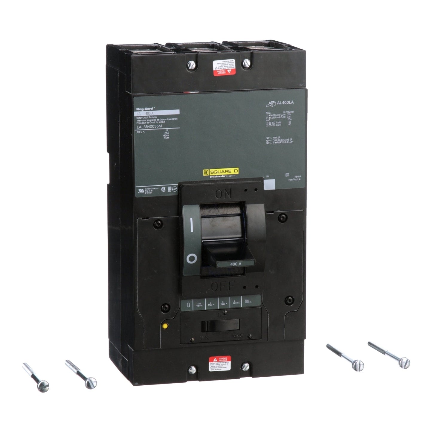 LAL3640035M1021 - Square D Feed-Thru 600V 400A 3 pole circuit breaker 30kA@480V - Essential Electric Supply