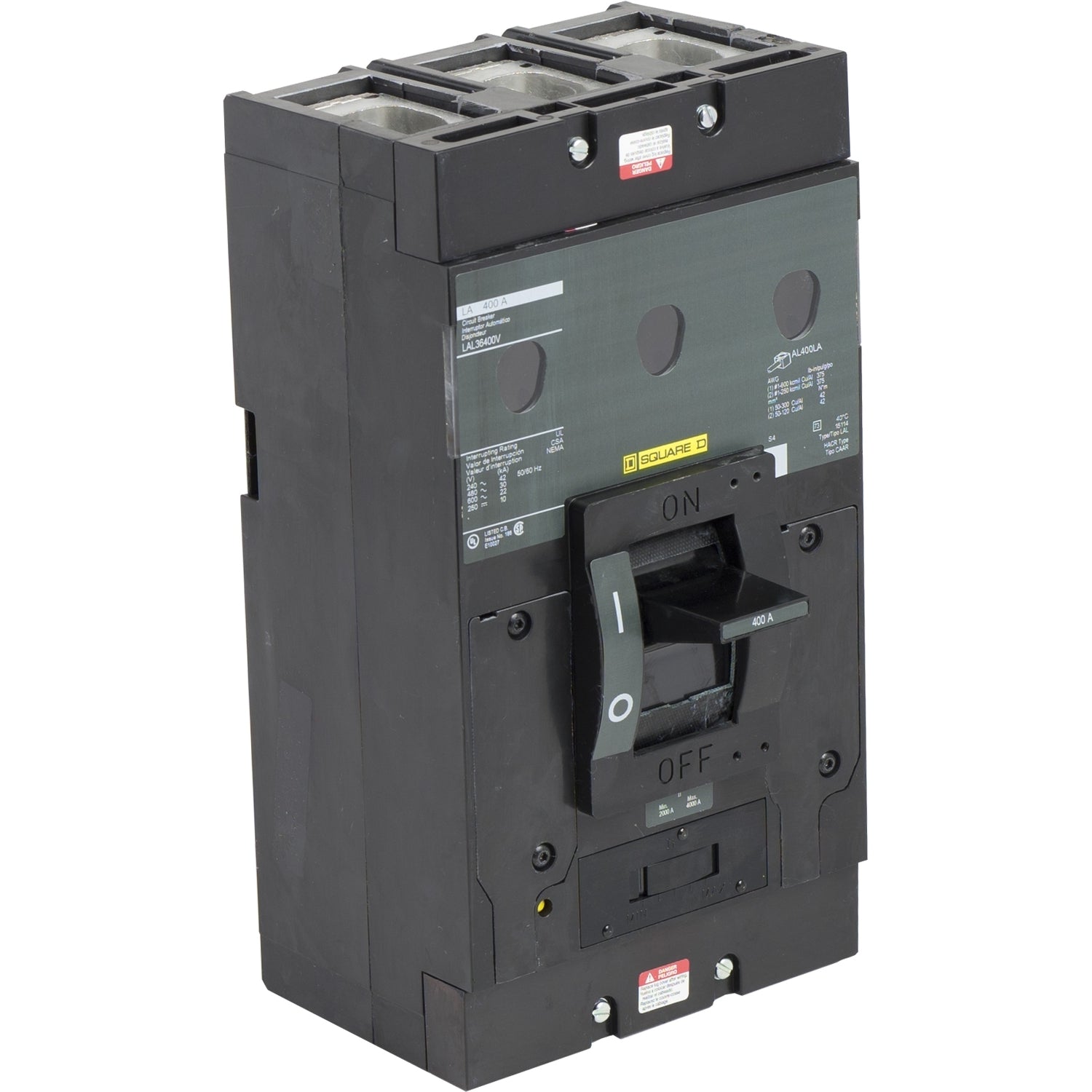 LAL36400V - Square D Feed-Thru 600V 400A 3 pole circuit breaker 30kA@480V - Essential Electric Supply