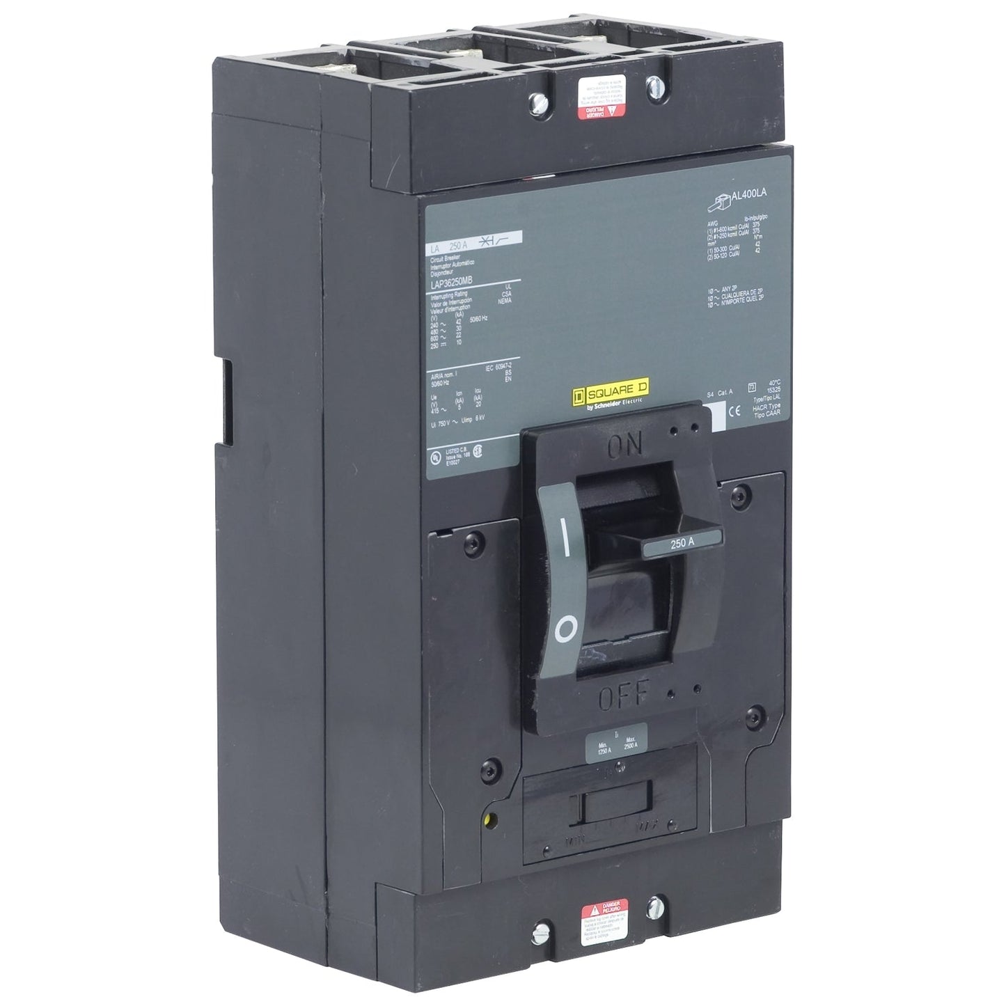 Square D LAP36250MB Circuit Breaker | 600V 250A 3P 30kA@480V Bolt-On LAP Series