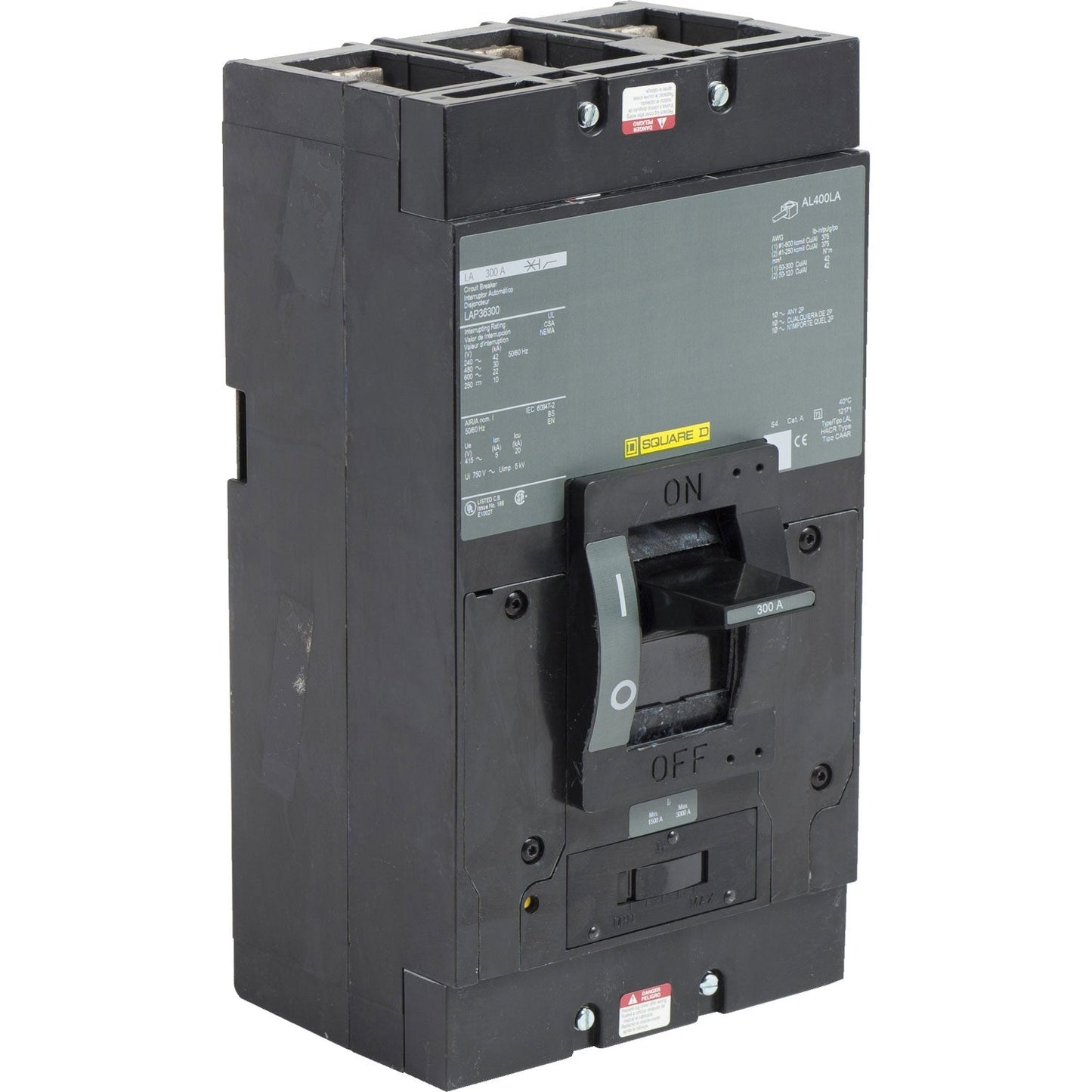 Square D LAP36300 Molded Case Circuit Breaker | 600V 300A 3P 30kA@480V Bolt-On LAP Series