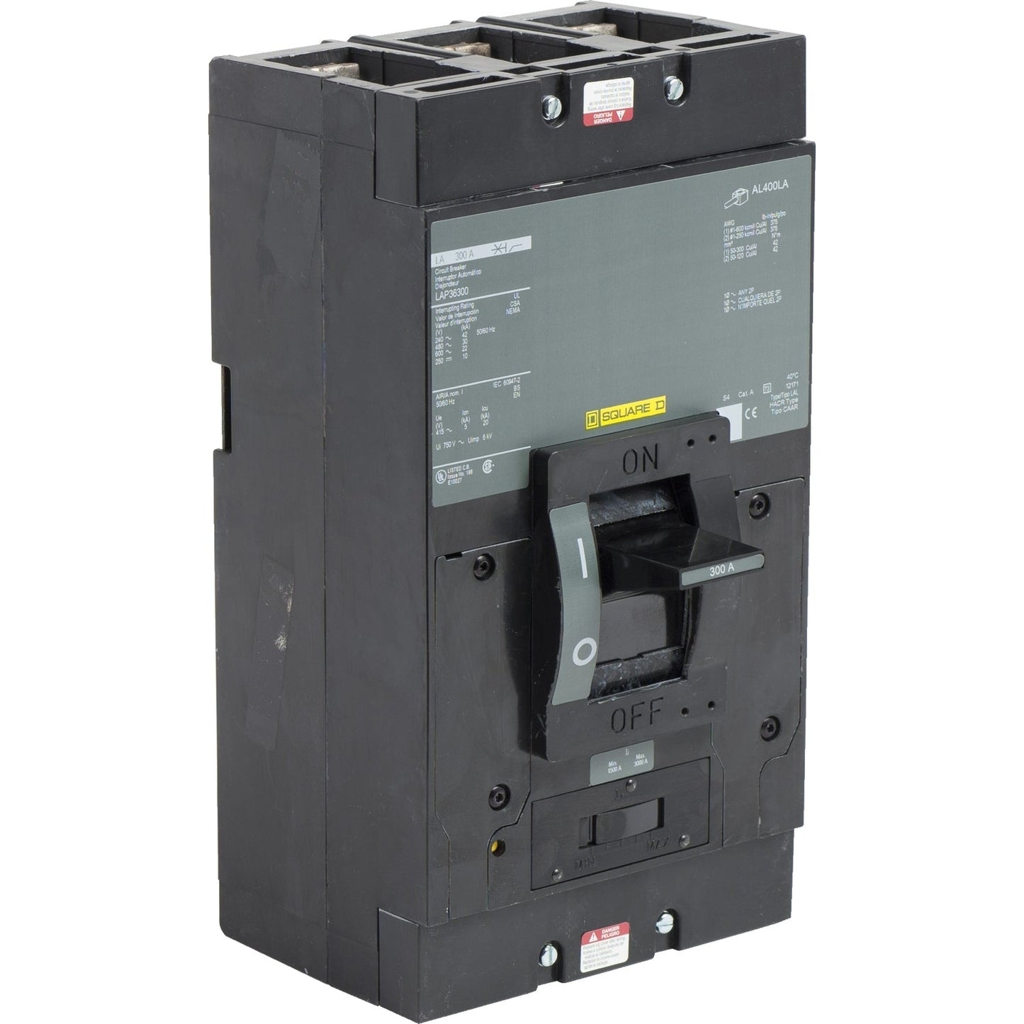 LAP363001127 - Square D Bolt-On 600V 300A 3 pole circuit breaker 30kA@480V - Essential Electric Supply