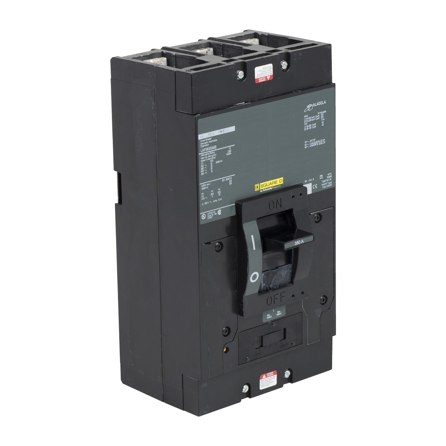 LAP36350MB - Square D Bolt-On 600V 350A 3 pole circuit breaker 30kA@480V - Essential Electric Supply
