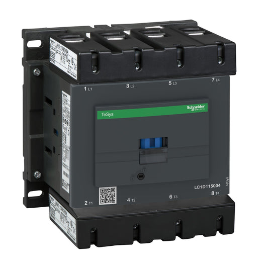 LC1D11500Q5C Schneider Electric TeSys D Contactor 4 pole 3 phase 690V 200A 380V coil - Essential Electric Supply
