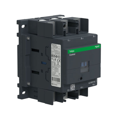 LC1D1156M7 Schneider Electric 115A 3-Pole Contactor - Direct Replacement, 220V Coil