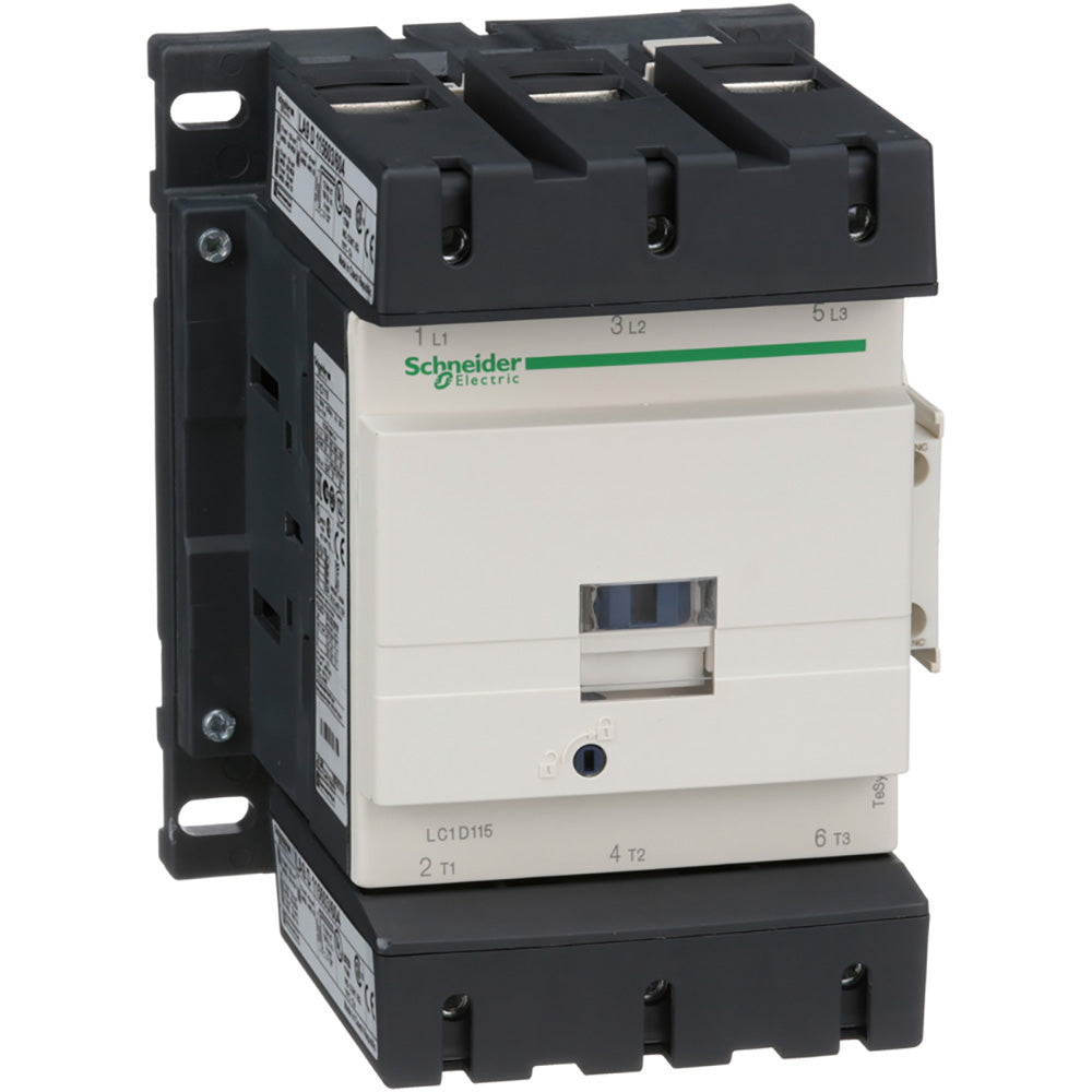 Schneider Electric LC1D115G7 Contactor 3P 600V 250A 120V Coil TeSys D
