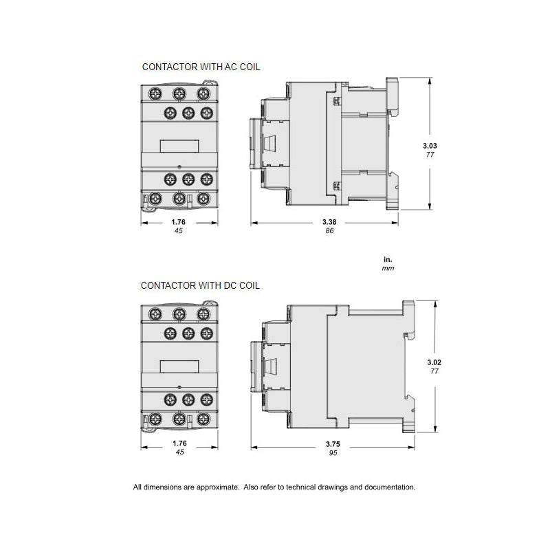 Square D LC1D18U7 Contactor 3P 3P 690V 18A 240V Coil TeSys D