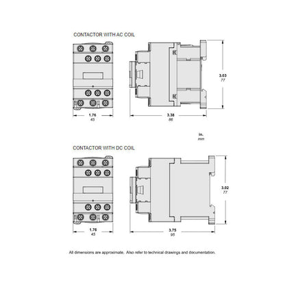 Square D LC1D18U7 Contactor 3P 3P 690V 18A 240V Coil TeSys D