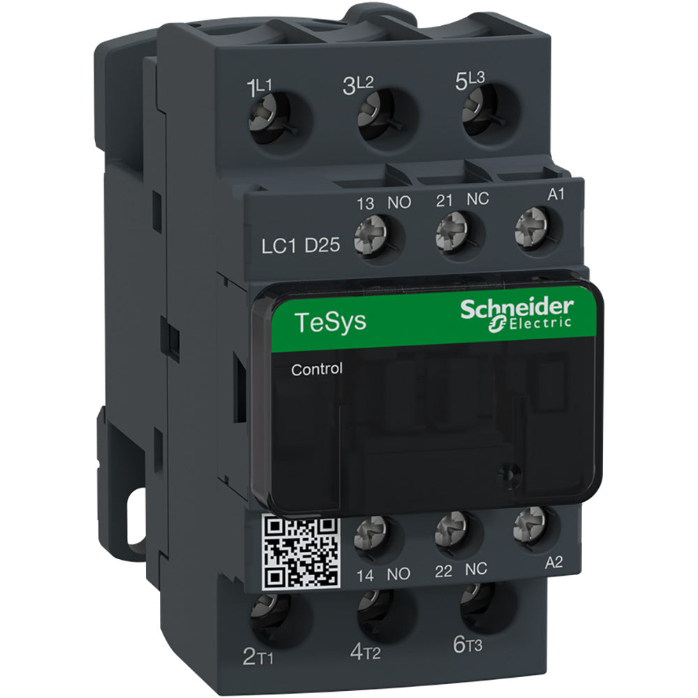 Schneider Electric LC1D25G7 Contactor | 3P 3PH 600V 40A 110V Coil TeSys D