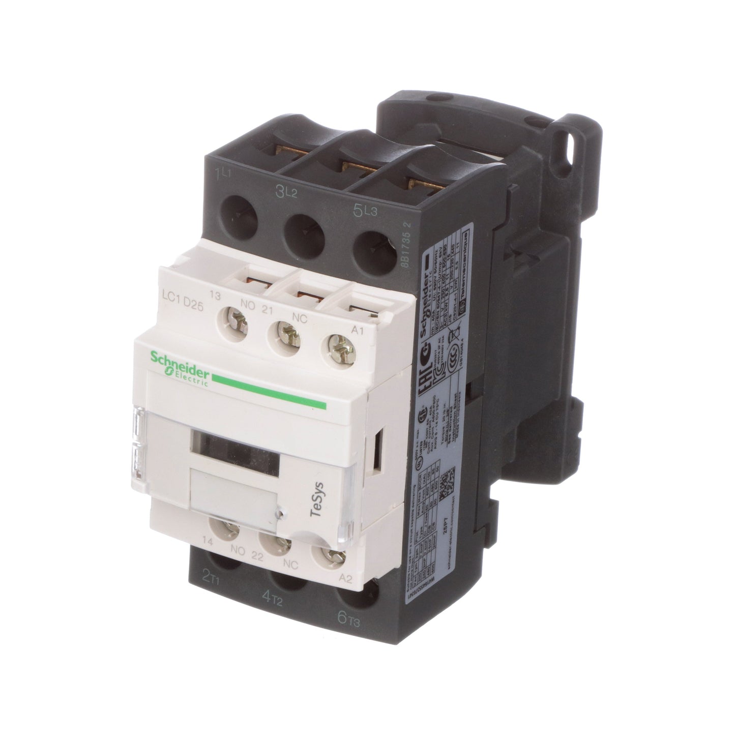 Schneider Electric LC1D25P7 Contactor | 3P 3PH 600V 40A 230V TeSys D