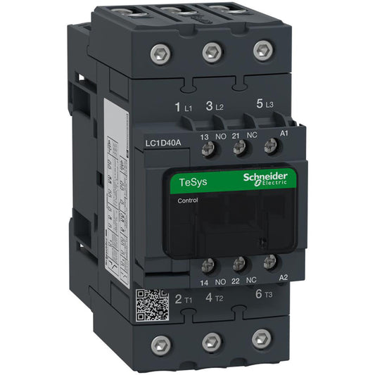 Schneider Electric LC1D40AU7 Contactor 3 pole 600V 60A 240V coil TeSys D