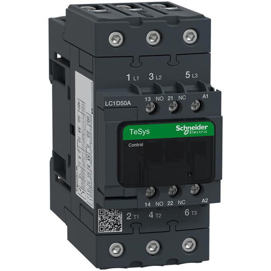 Schneider Electric LC1D50AB7 Contactor | 3P 3PH 600V 80A 24V TeSys D