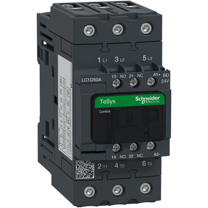Schneider Electric LC1D50ABD TeSys D Contactor 3 pole 3 phase 690V 80A 24V coil