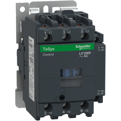 Schneider Electric LC1D65F7 Contactor | 3P 600V 80A 110V D-Line LC1D
