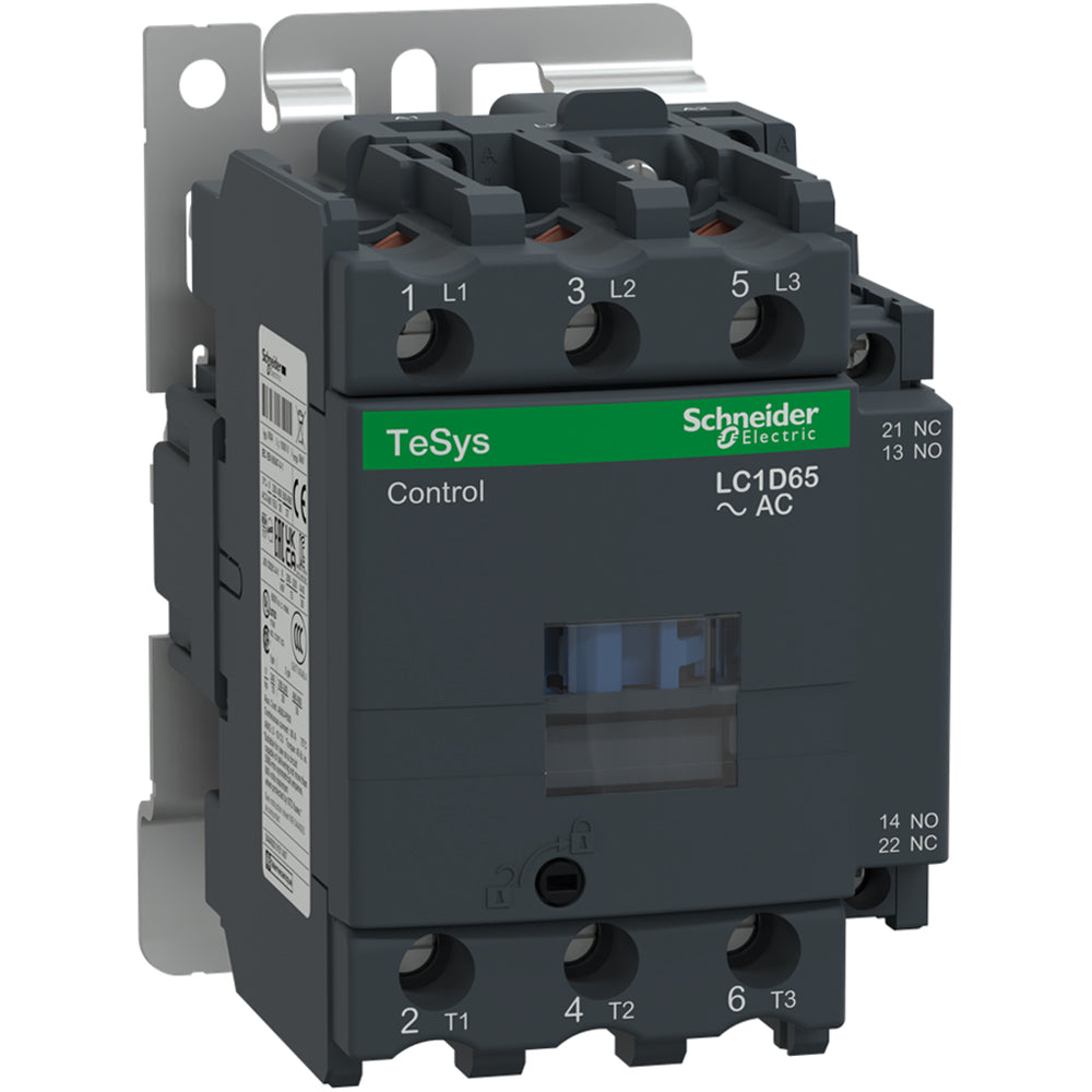 Schneider Electric LC1D65F7 Contactor | 3P 600V 80A 110V D-Line LC1D