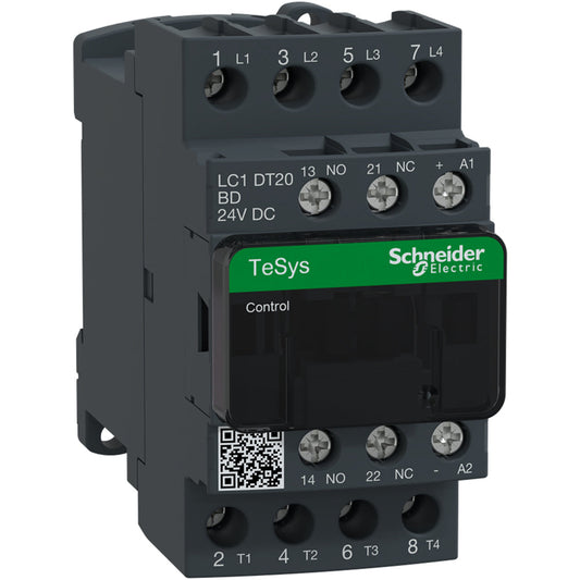 Schneider Electric LC1DT20BD Contactor | 600V 20A 4P 24V TeSys Deca Series
