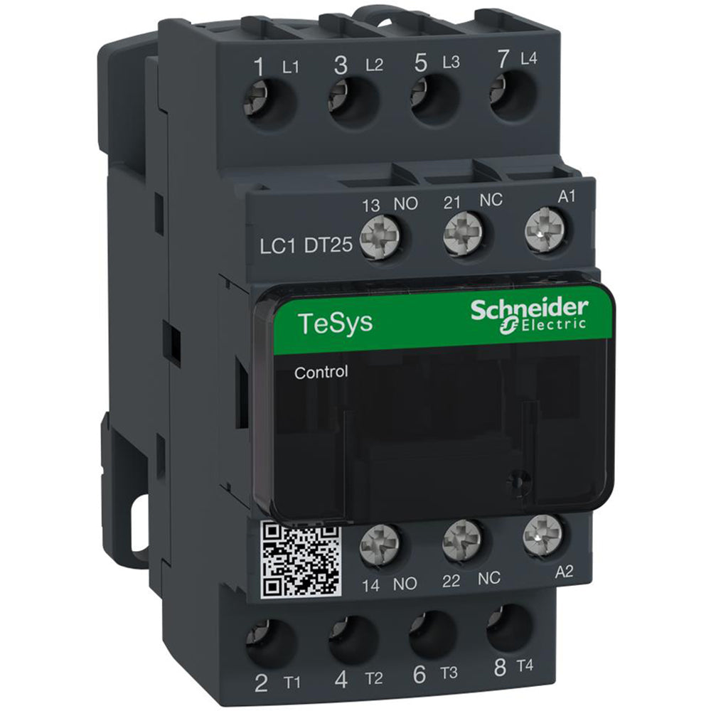 Square D LC1DT25G7 Contactor 4 pole 3 phase 690V 25A 120V coil TeSys D